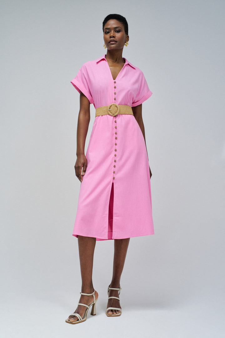 Salsa Pink Shirt Dress