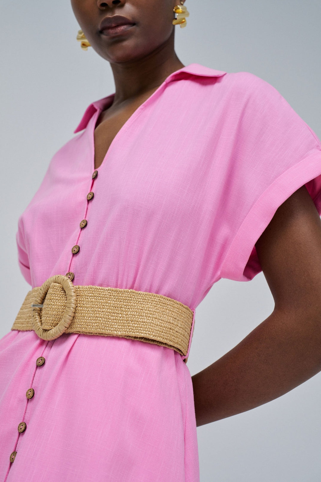 Salsa Pink Shirt Dress