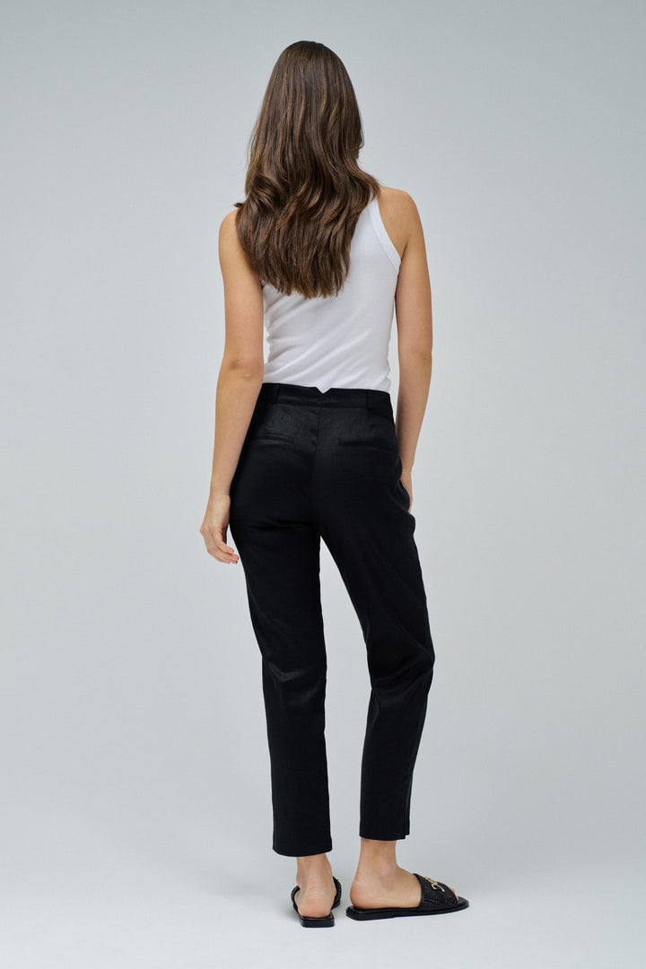 Salsa Black Linen Chino Trouser