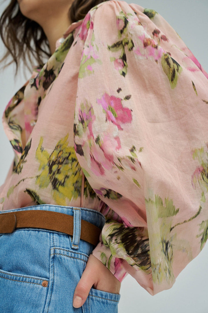 Salsa Pink Floral Shirt