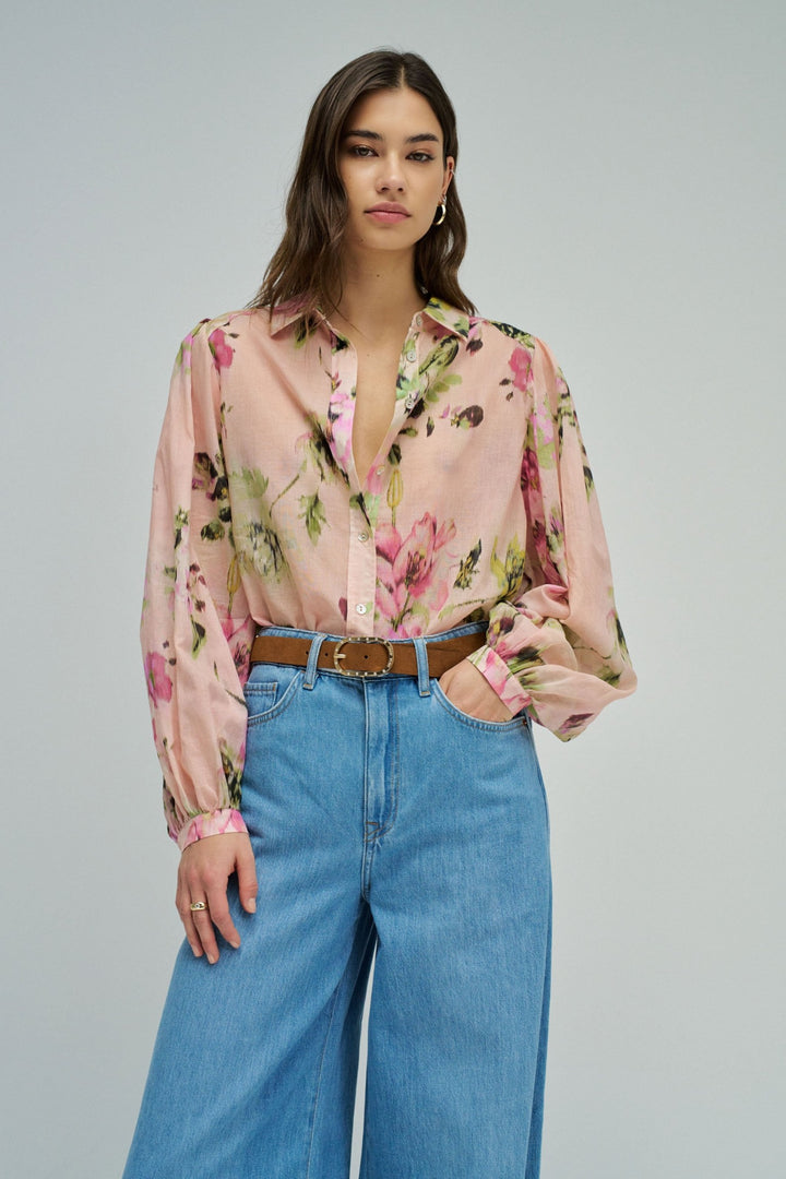 Salsa Pink Floral Shirt
