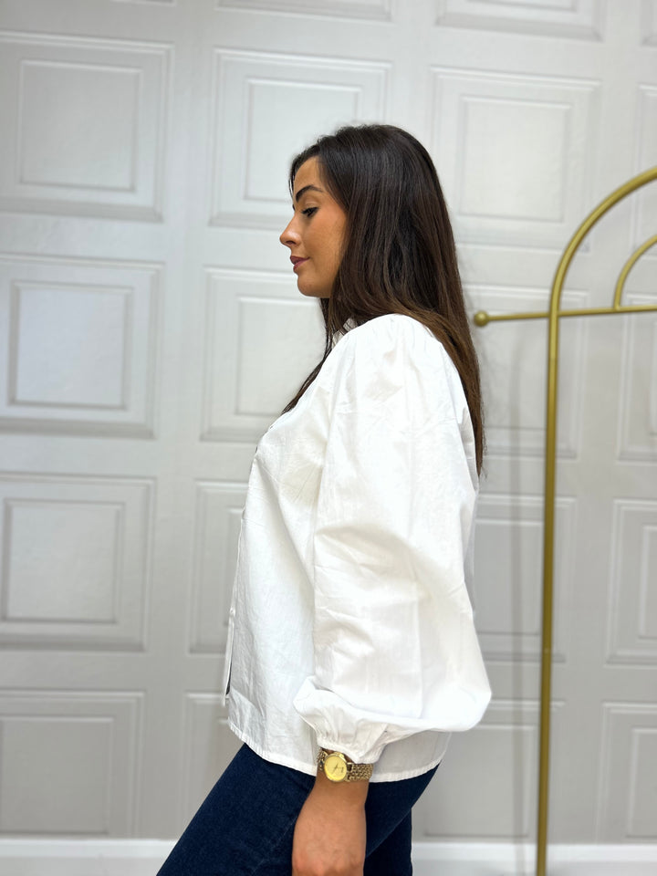 French Connection Cambria Ellie Embroidered Button Down Shirt
