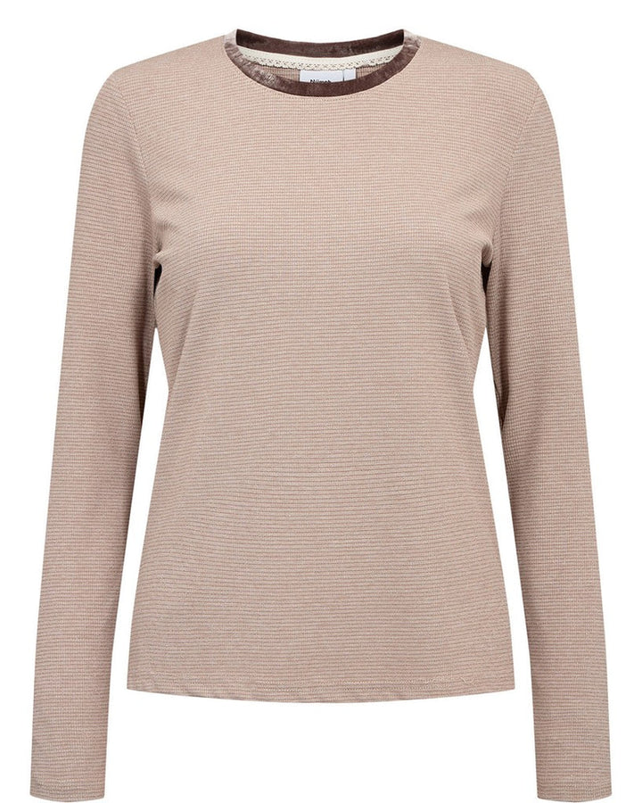 Numph Nutrinna LS Blouse | Taupe Gray