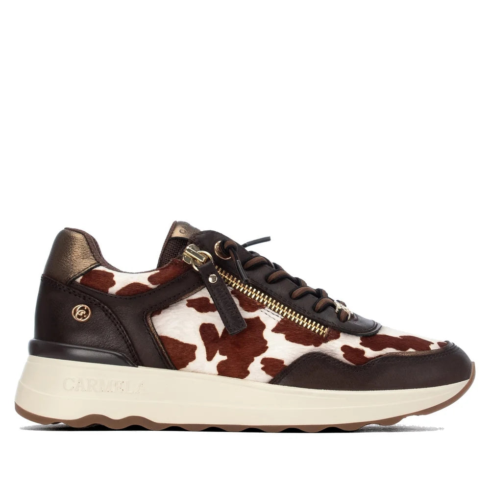 Carmela Zapato Piel Marron Sneaker | 16436002