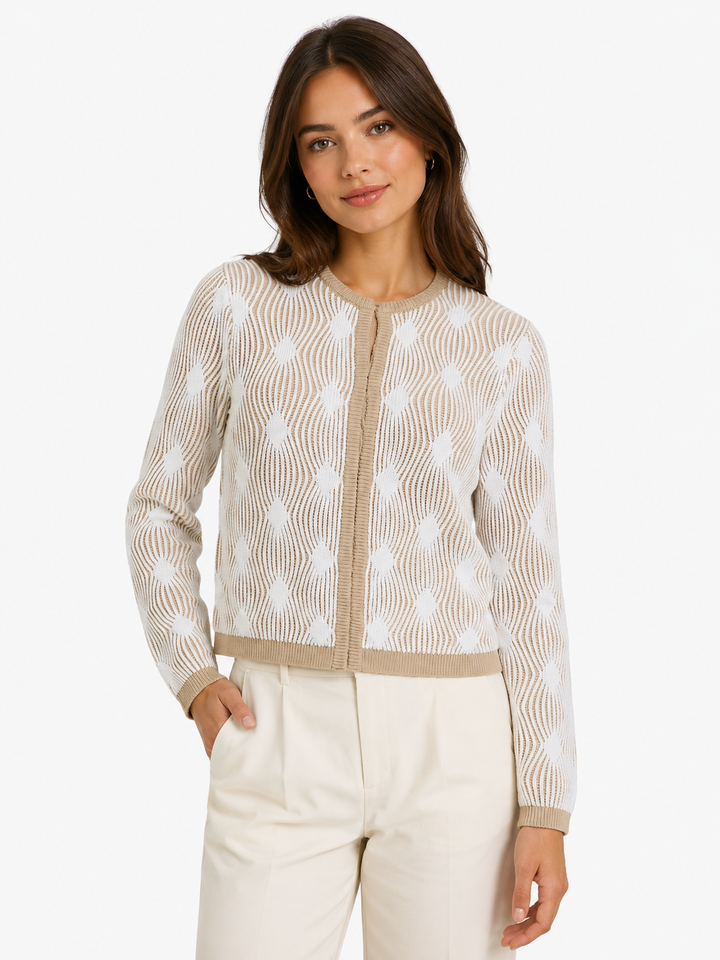 French Connection Pheby Winter White/Light Incense Cardigan