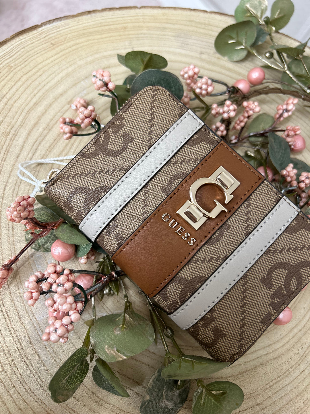 Guess Erenia Latte Logo Purse