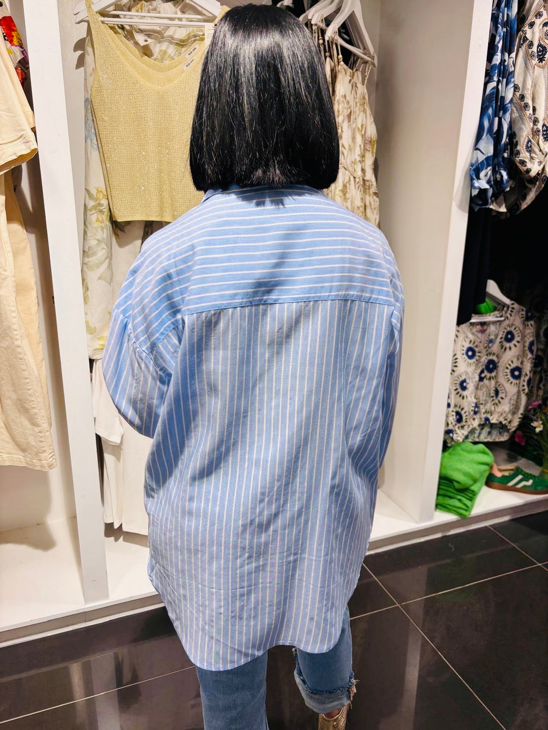 Salsa Blue/White Pinstripe Shirt