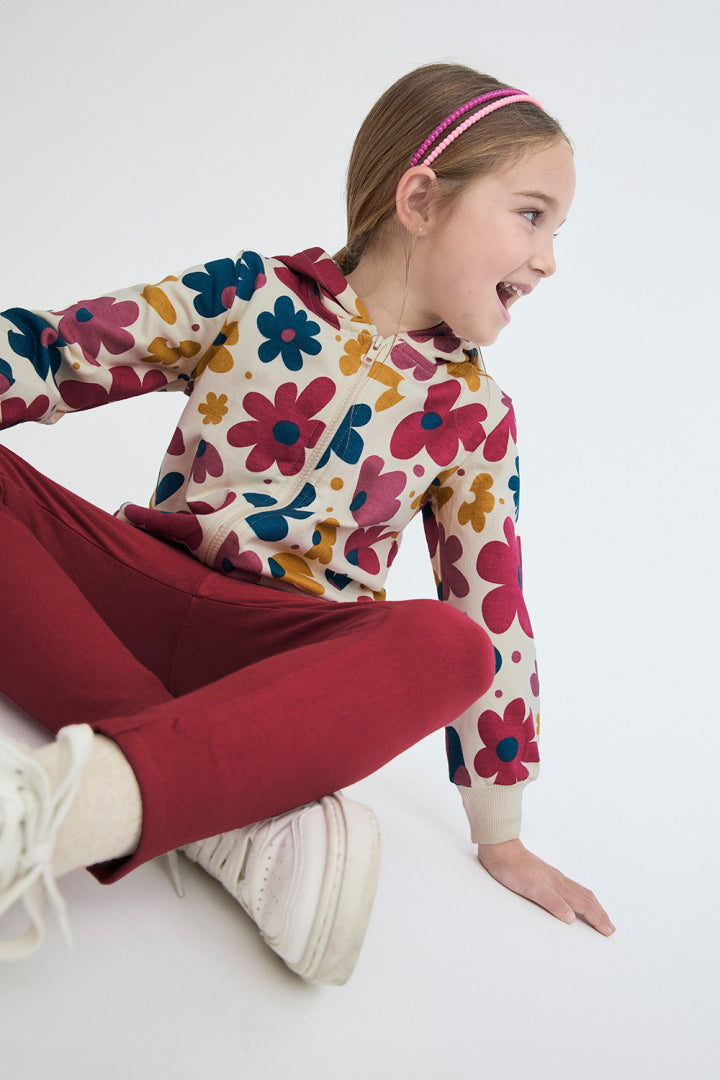 Street Monkey Girls Floral Zip Up Jacket &amp; Leggings Set