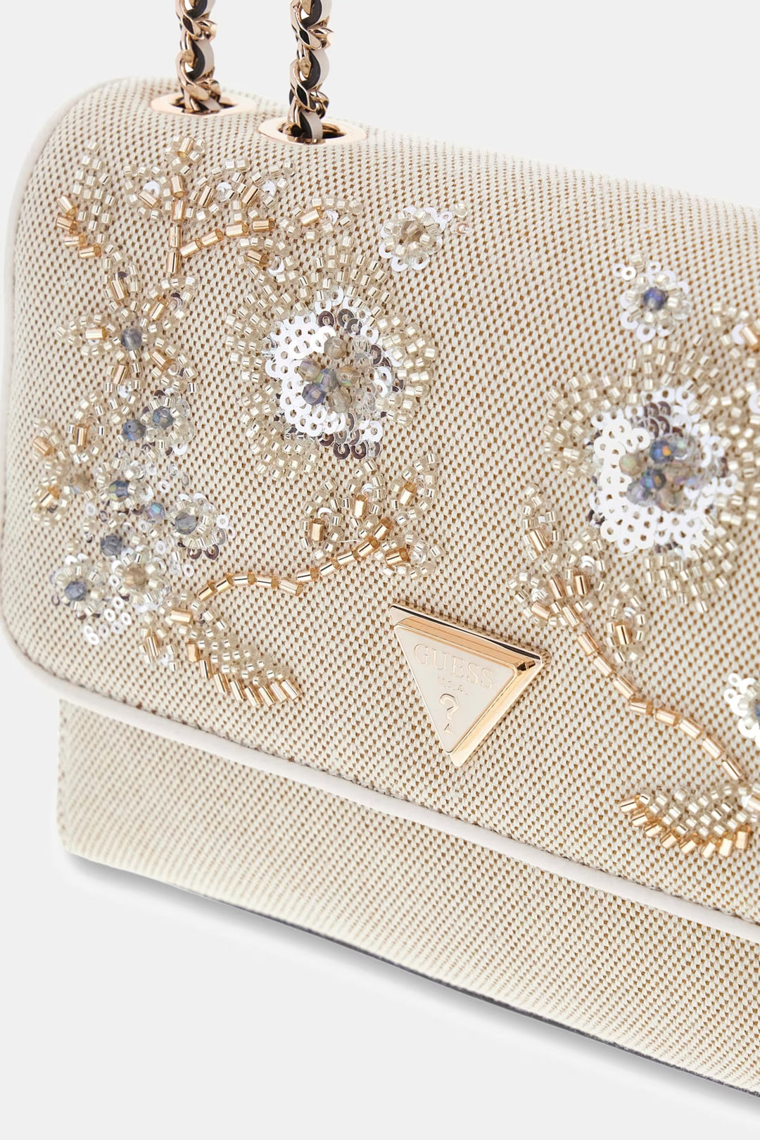 Guess Giully II Stone Floral Beaded Handbag