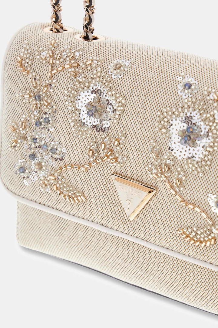 Guess Giully II Stone Floral Beaded Handbag