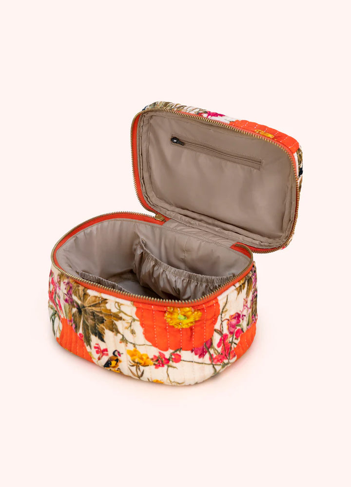 Powder Quilted Velvet Vanity Case | Fine Flowers