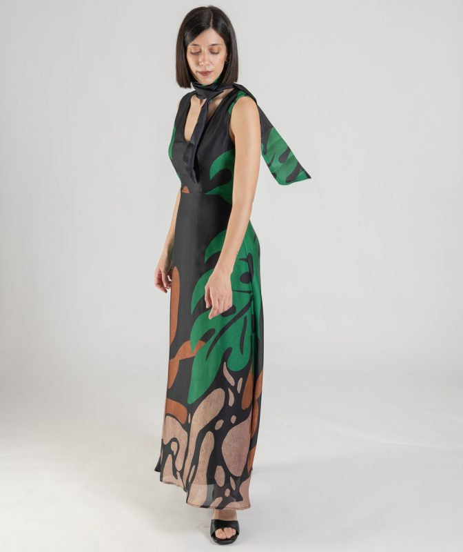 Anonyme Patrice Emerald Long Dress