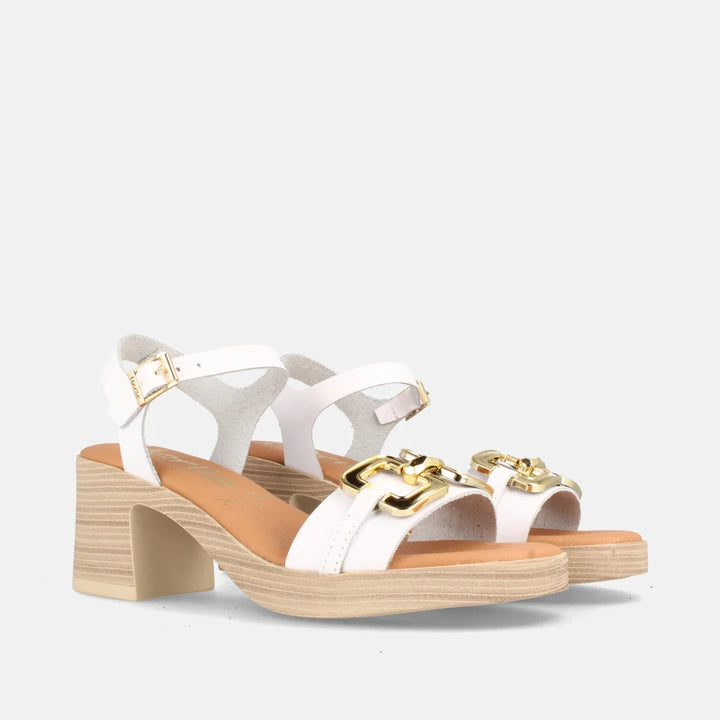 Marila Tulsa Grain White Sandal
