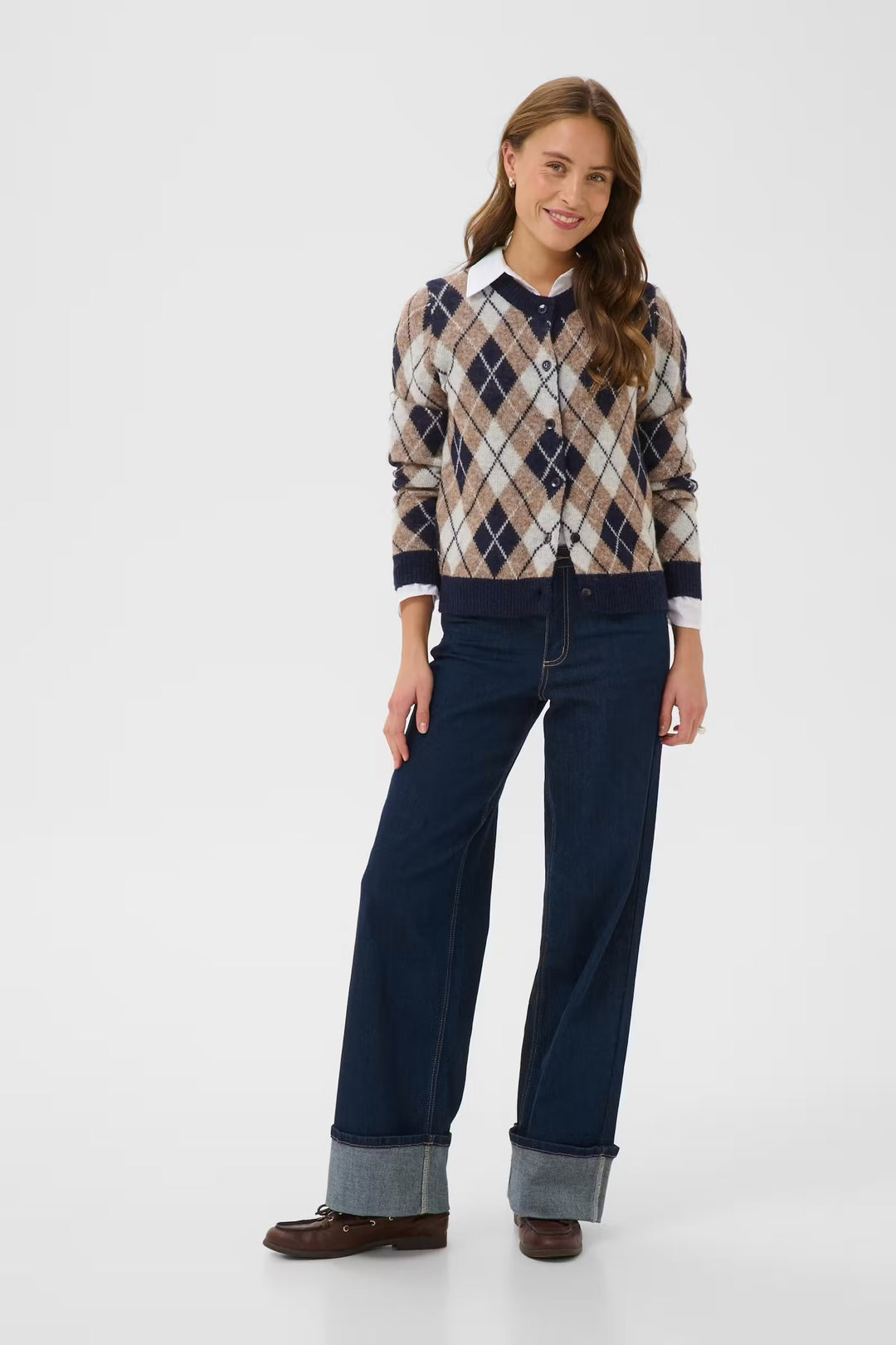 Kaffe Kaharlow Cardigan | Midnight Desert Taupe