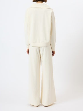 French Connection Wren Half Zip Sweatshirt | Porcelain Cream