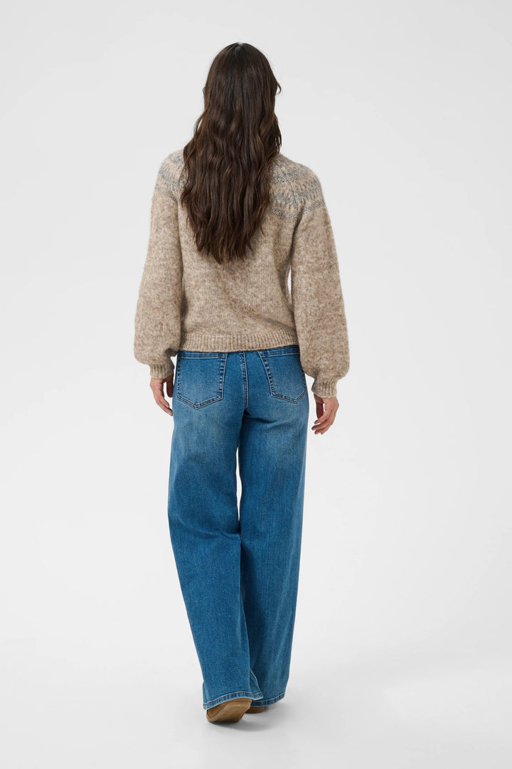 Kaffe Kagerda Knit Pullover | Brown Melange