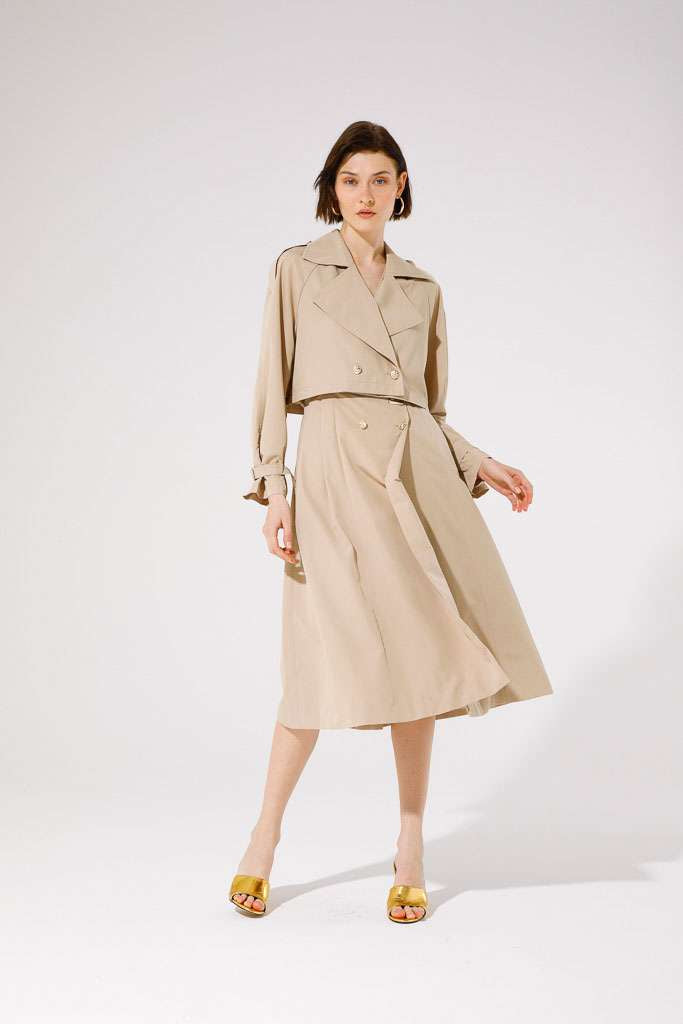 Goa Goa Beige Dress & Jacket