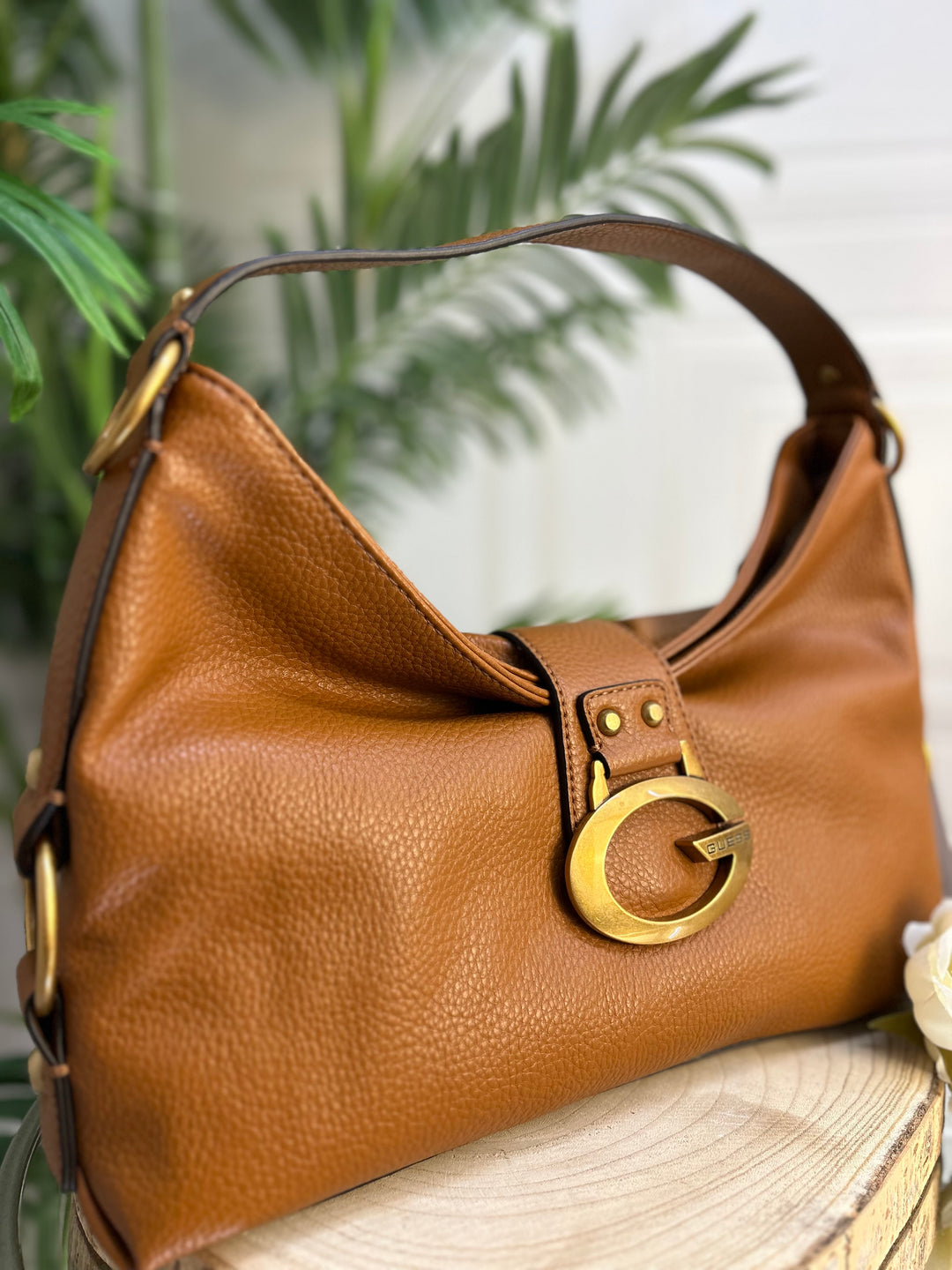 Guess Camden Shoulder Bag | Cognac