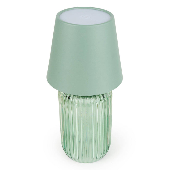 Ridged Glass Table Lamp