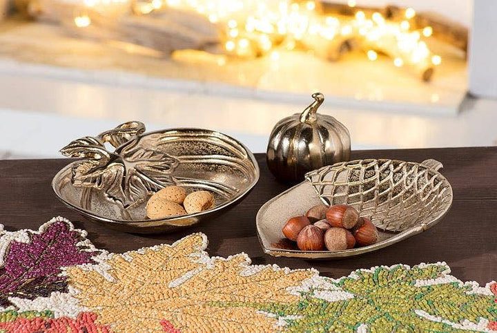 Acorn Flat Tray-Gold