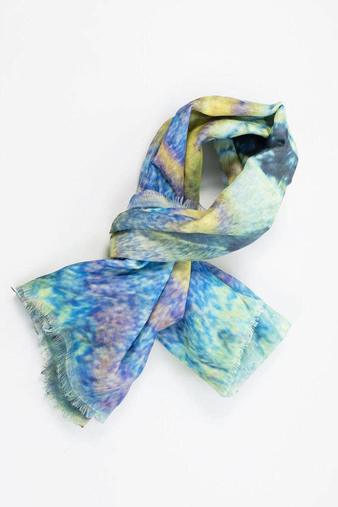 Watercolour Scarf | A01: Emerald
