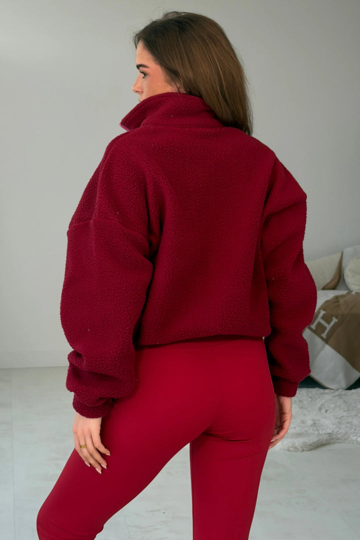 PRE ORDER | Girl In Mind Mimi Full Zip Wine Fleece