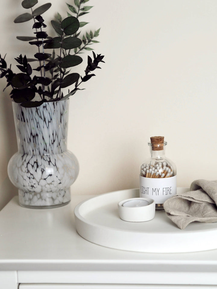 Concrete Maxi Tray | Styling Tray | Decorative Tray: White Marble