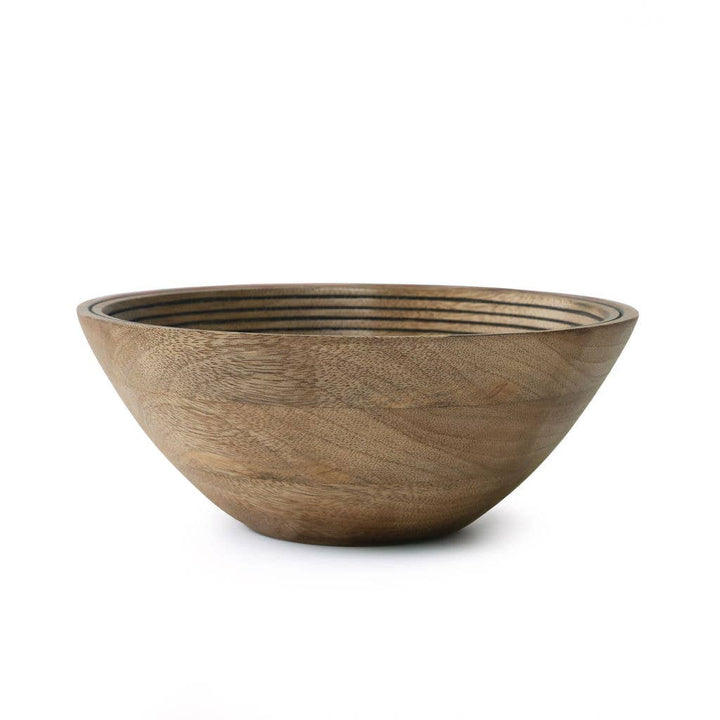 Lyon, Smooth Hand-Carved Mango Wooden Bowl: Medium