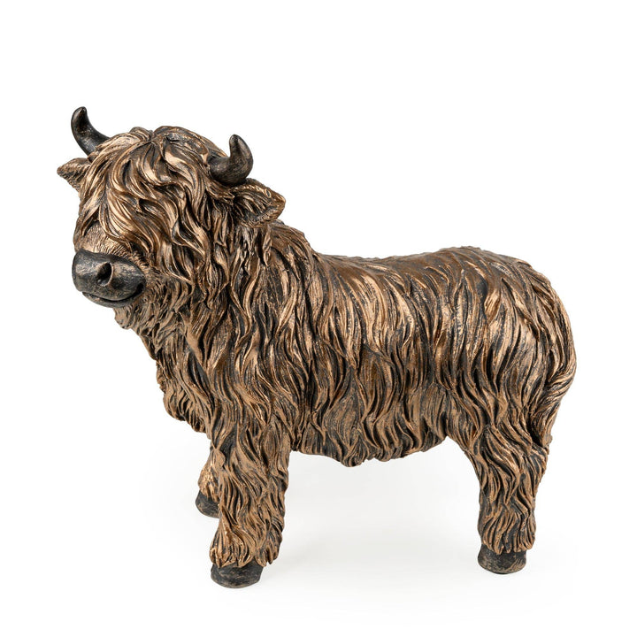 Highland Cow Ornament Bronze