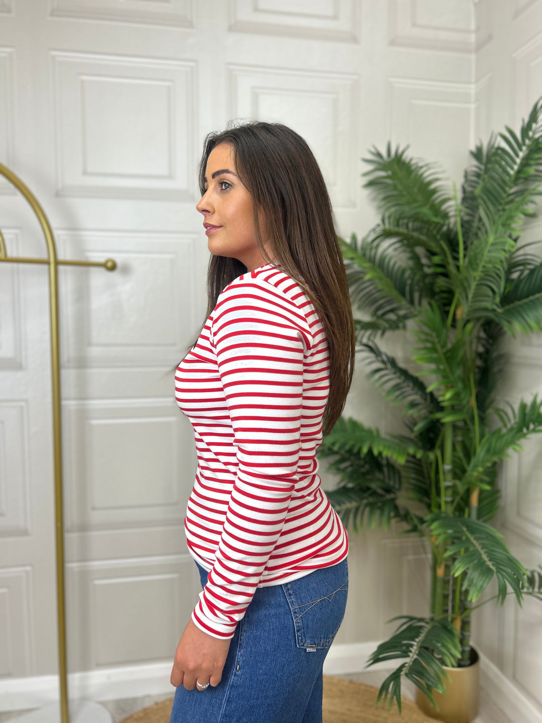 Kaffe Liddy T-Shirt Chalk True Red
