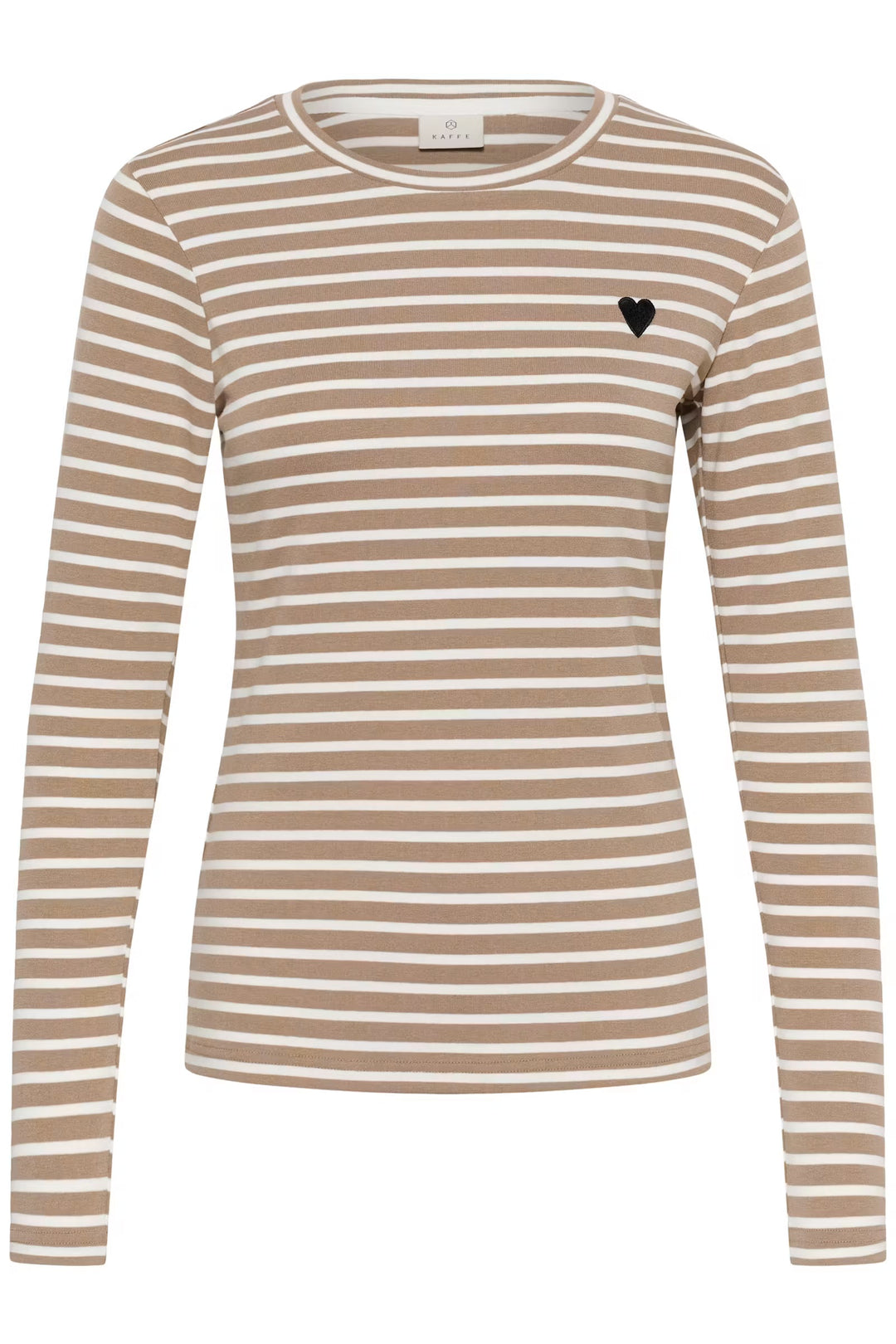Kaffe Kaliddy Striped T-Shirt | Desert Taupe