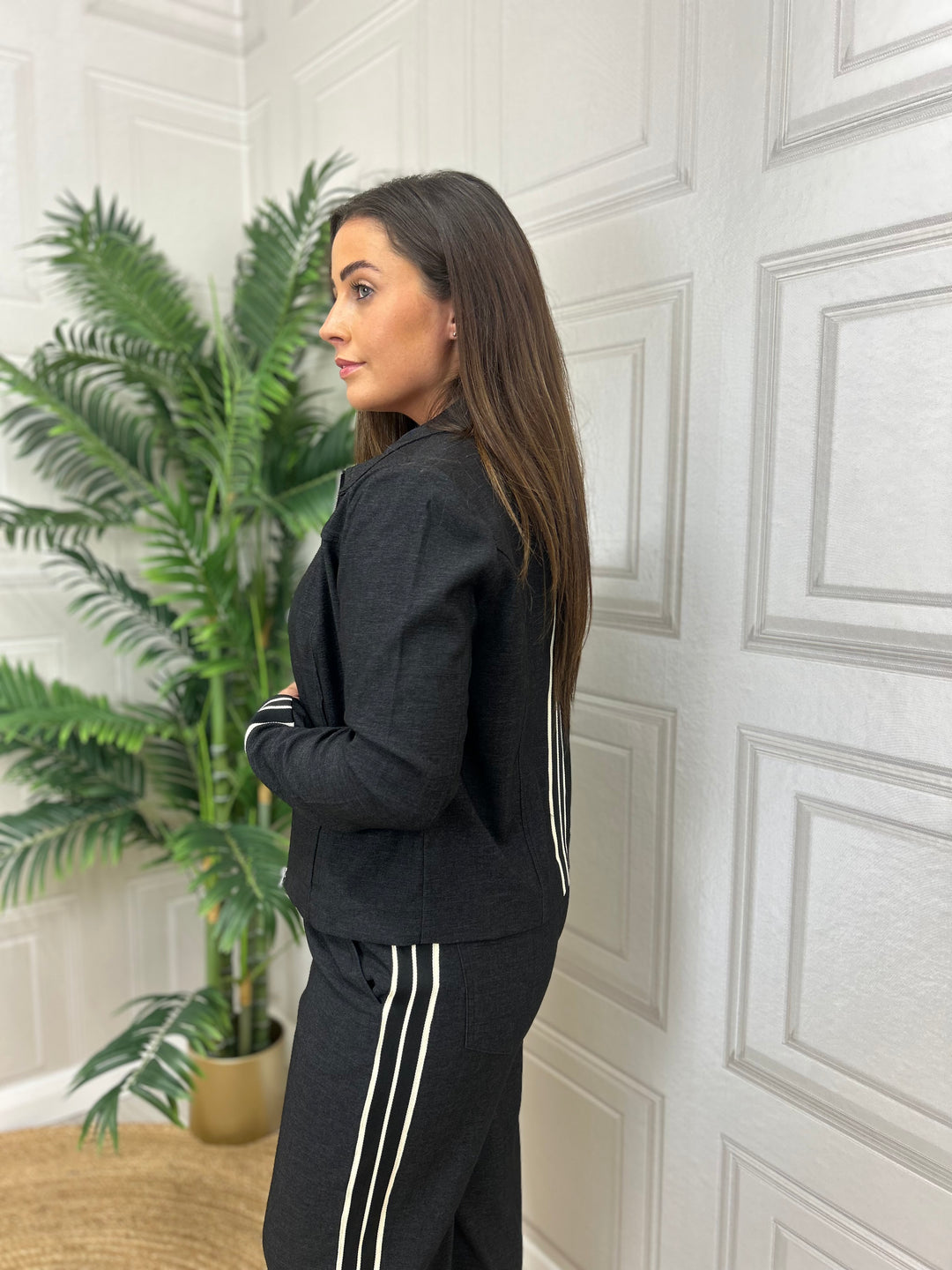Costa Mani Black Stripe Madonna Jacket