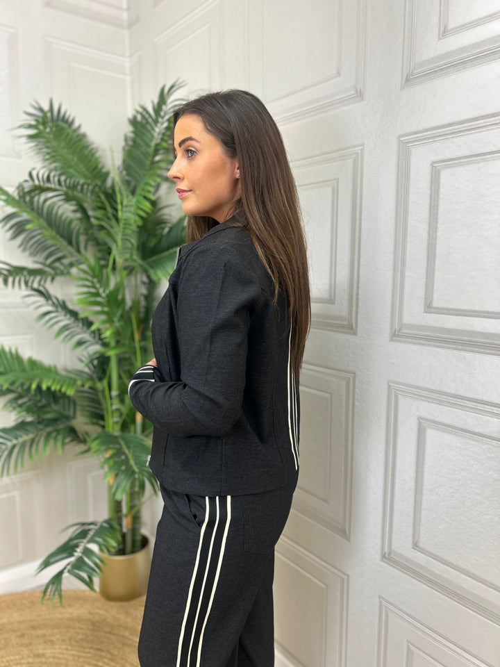 Costa Mani Black Stripe Madonna Jacket