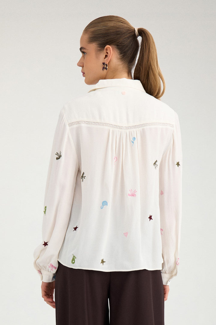 Numph Nudagny Shirt | Cloud Dancer