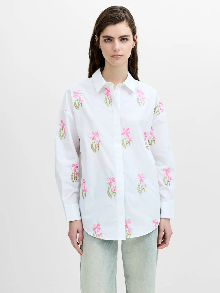 French Connection Cambria Floral Embroidered Shirt
