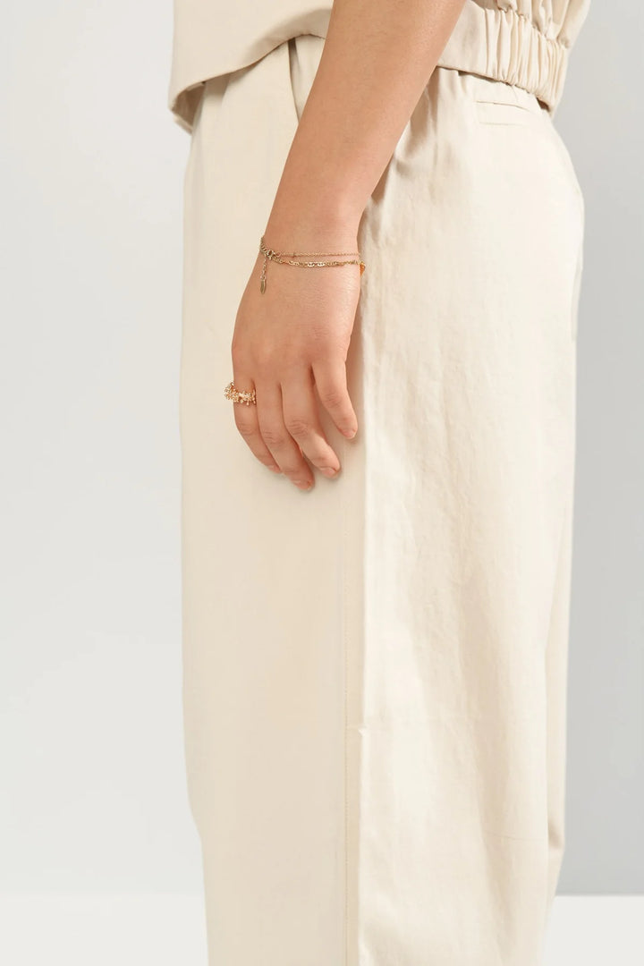 Numph Nusunna Cropped Pants | Whitecap Gray