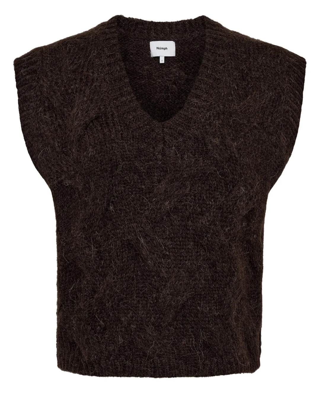 Numph Nualmas Knitted Vest | Black Coffee