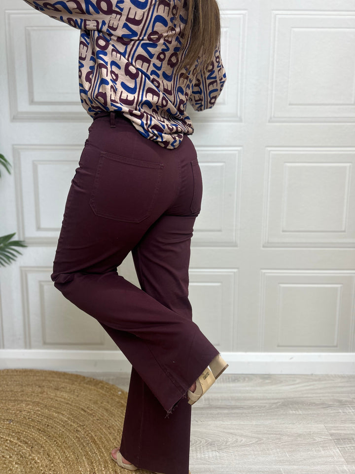 Costa Mani Hepburn Wine Pants