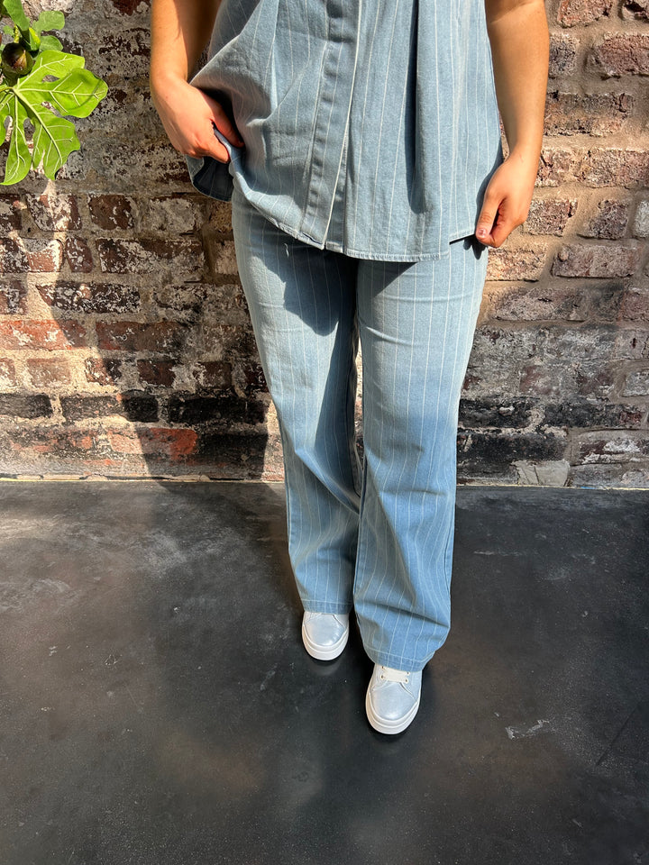 Costa Mani Hampton Pants Stripe Denim