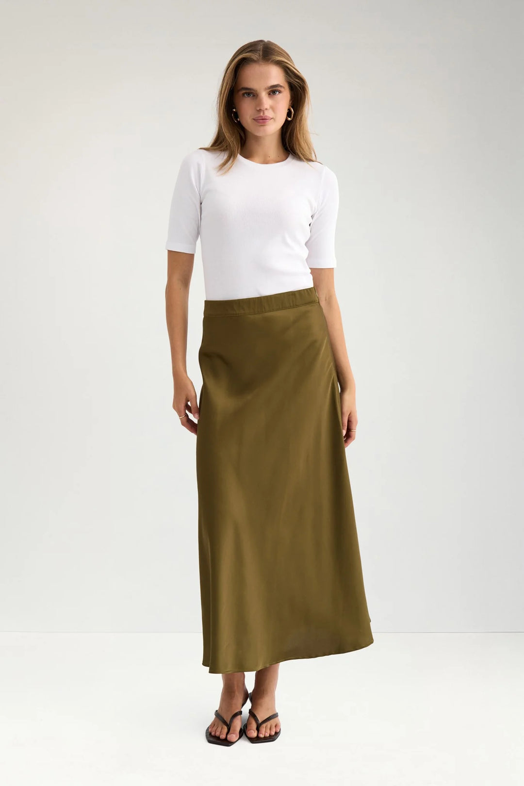 Numph Nuamelia Skirt | Fir Green