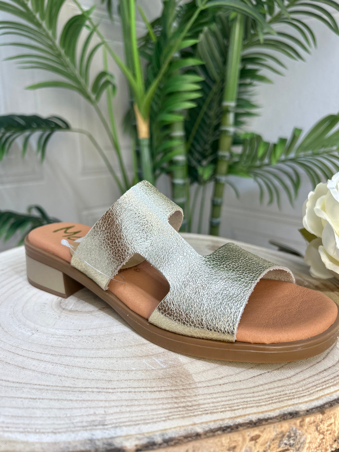 Marila Pon Craquele Platino Sandal
