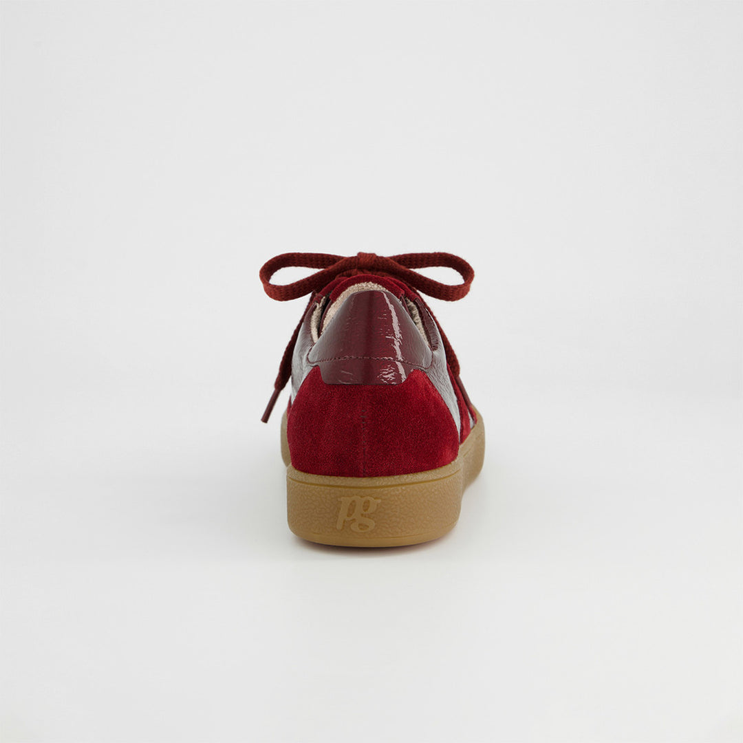 Paul Green Suede/Sportlack Wine Sneaker