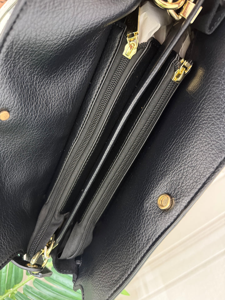 Carmela Black Suede Bag 186168