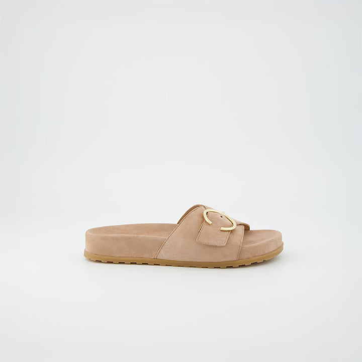 Paul Green Soft Velvet Rosewood Sandal