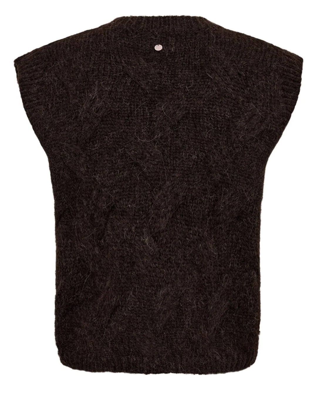 Numph Nualmas Knitted Vest | Black Coffee