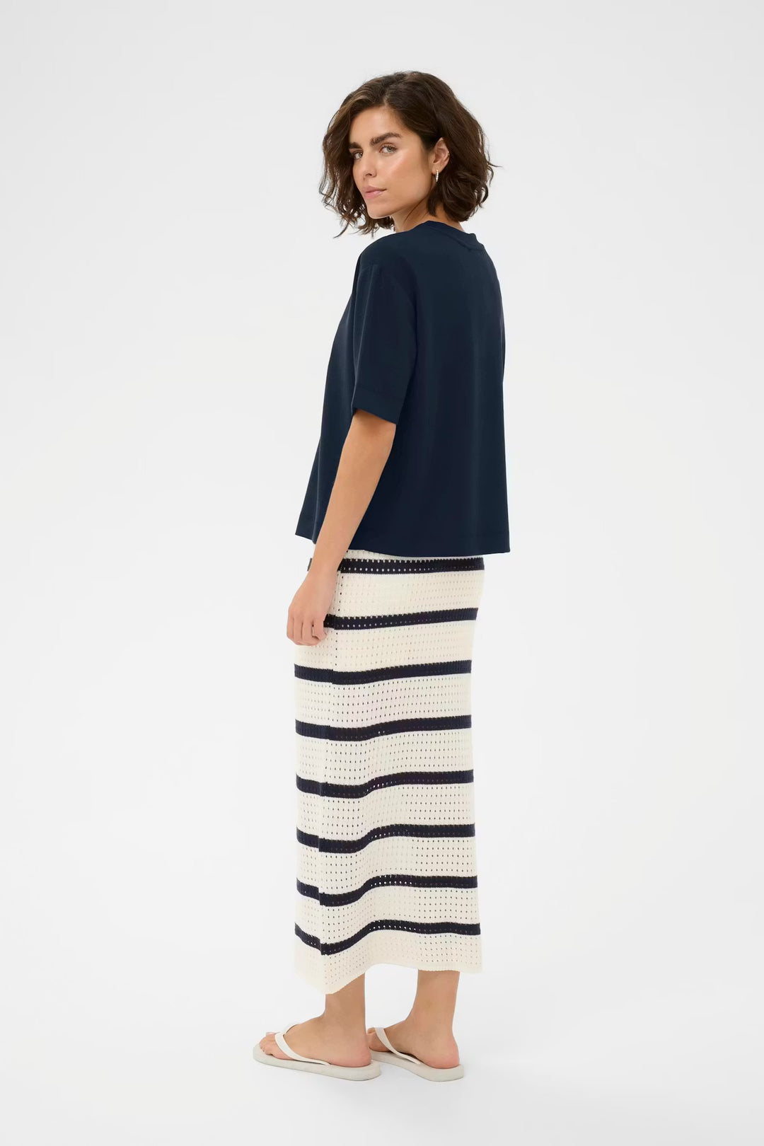 Kaffe Kaannie T-Shirt | Midnight Marine