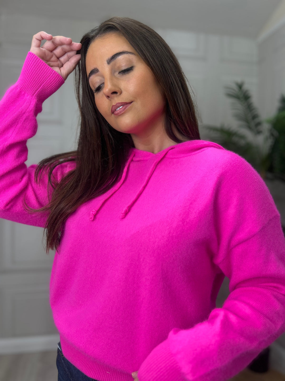 Twins Pueblo Neon Pink Long Sleeved Hoodie