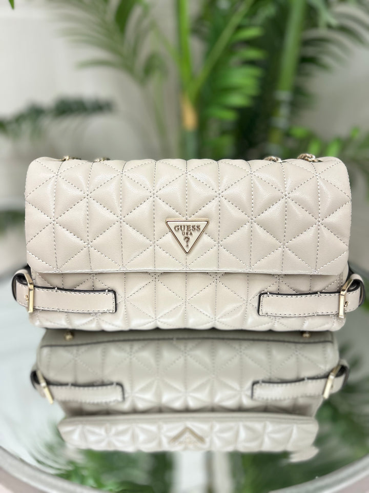 Guess Paisleigh Convertible Cross Body Bag Light Taupe