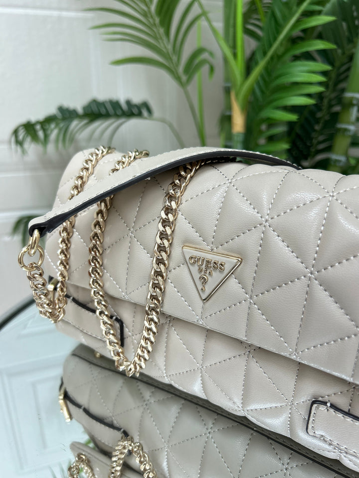 Guess Paisleigh Convertible Cross Body Bag Light Taupe