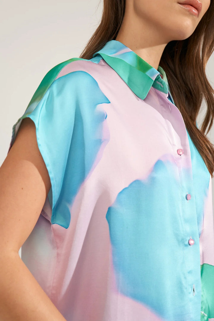 Numph Nusunlee Short Sleeve Orchid Bloom Shirt